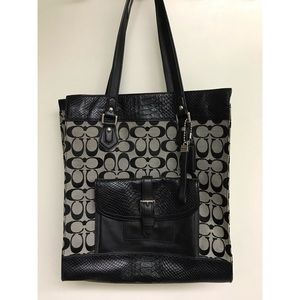 Coach Cloth Emblem & Leather Tote